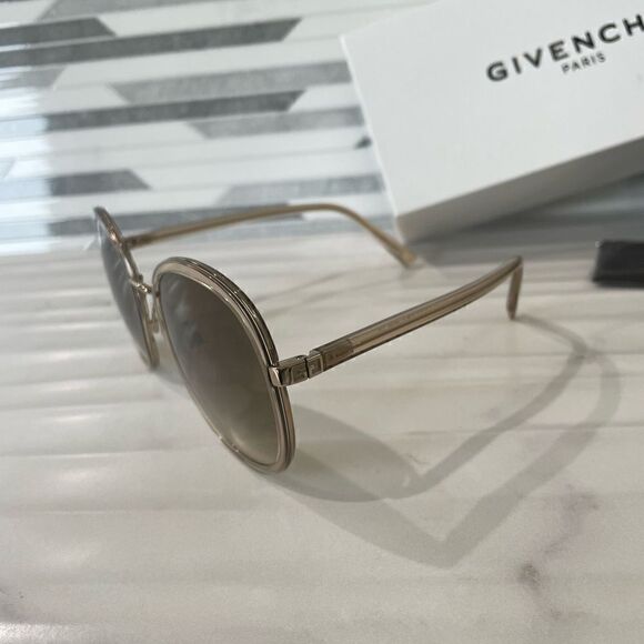 NIB Givenchy GV 7182/G/S Women's Gold Beige Sunglasses - Picture 5 of 9